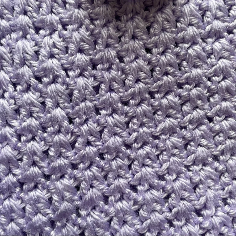 Hand Knit Crochet Lavender Baby‎ Hooded Poncho